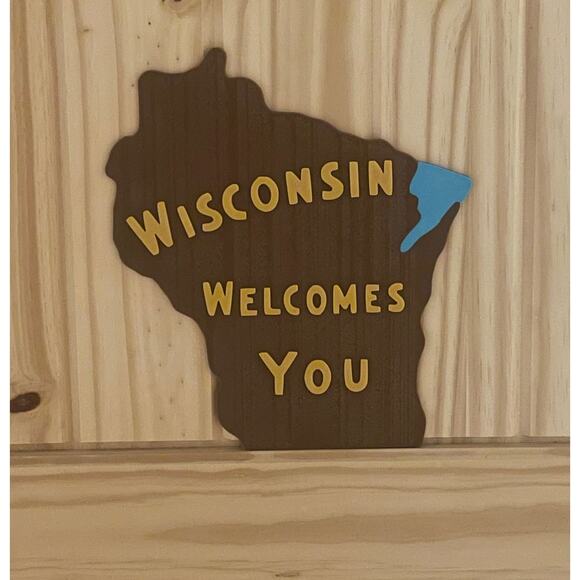 Wisconsin Welcomes You State Entrance Sign 3d print design - Picture 1 of 2